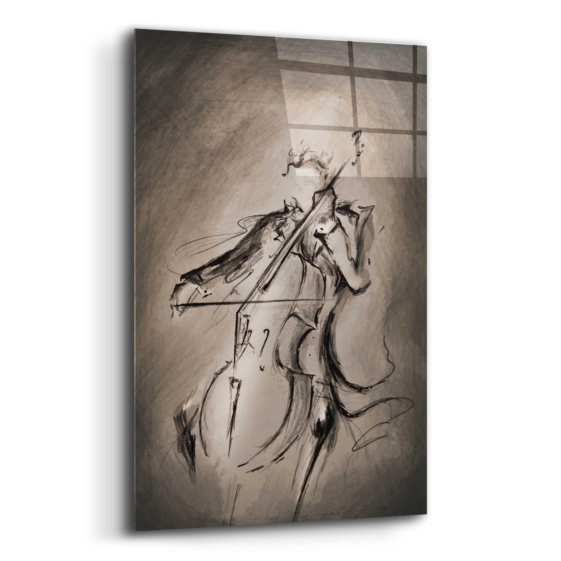 Epic Art 'The Cellist' by Marc Allante, Acrylic Glass Wall Art,12x16