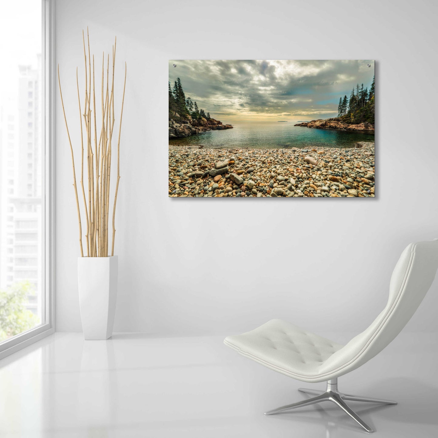 Epic Art 'Warm Sunset' by Natalie Mikaels, Acrylic Glass Wall Art,36x24