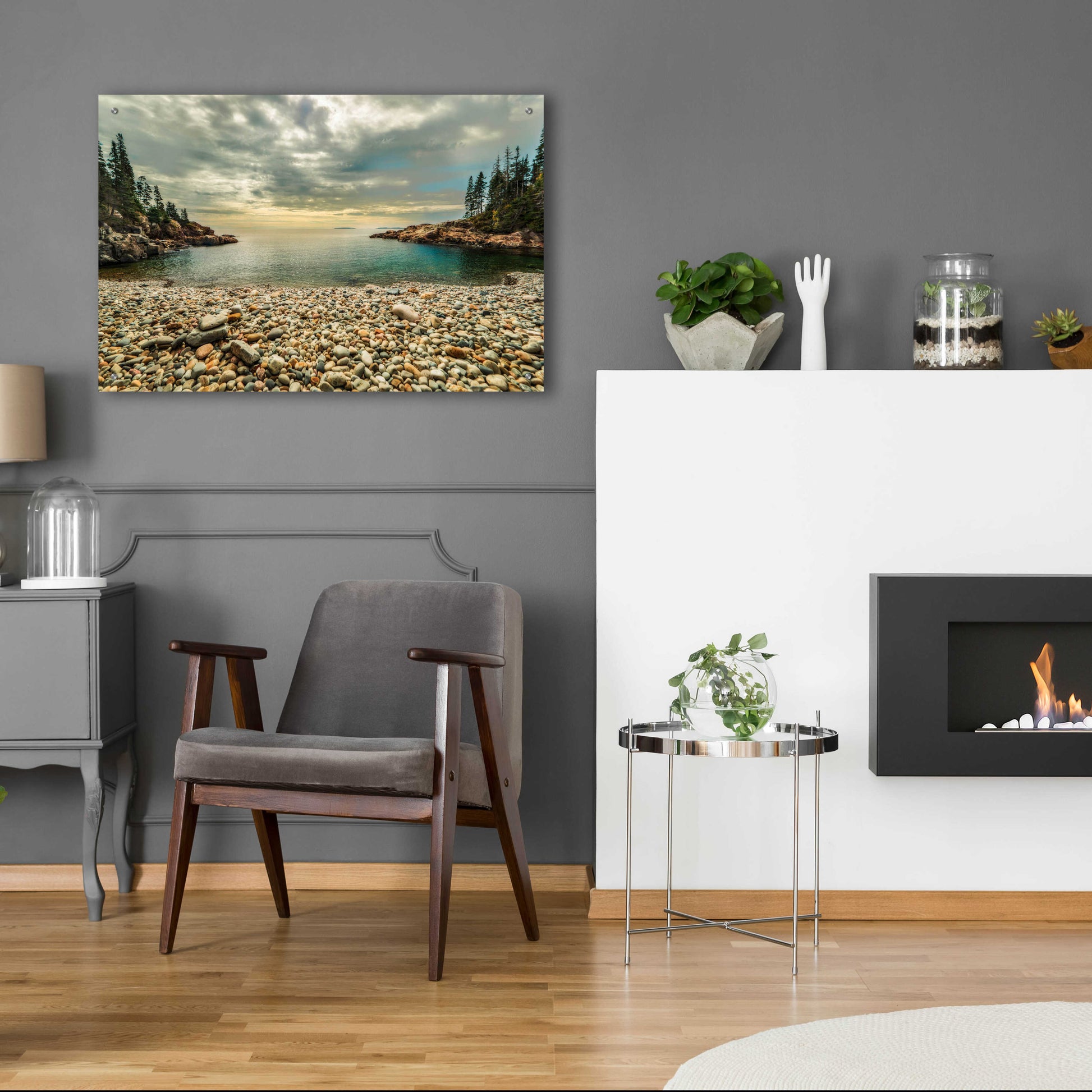 Epic Art 'Warm Sunset' by Natalie Mikaels, Acrylic Glass Wall Art,36x24