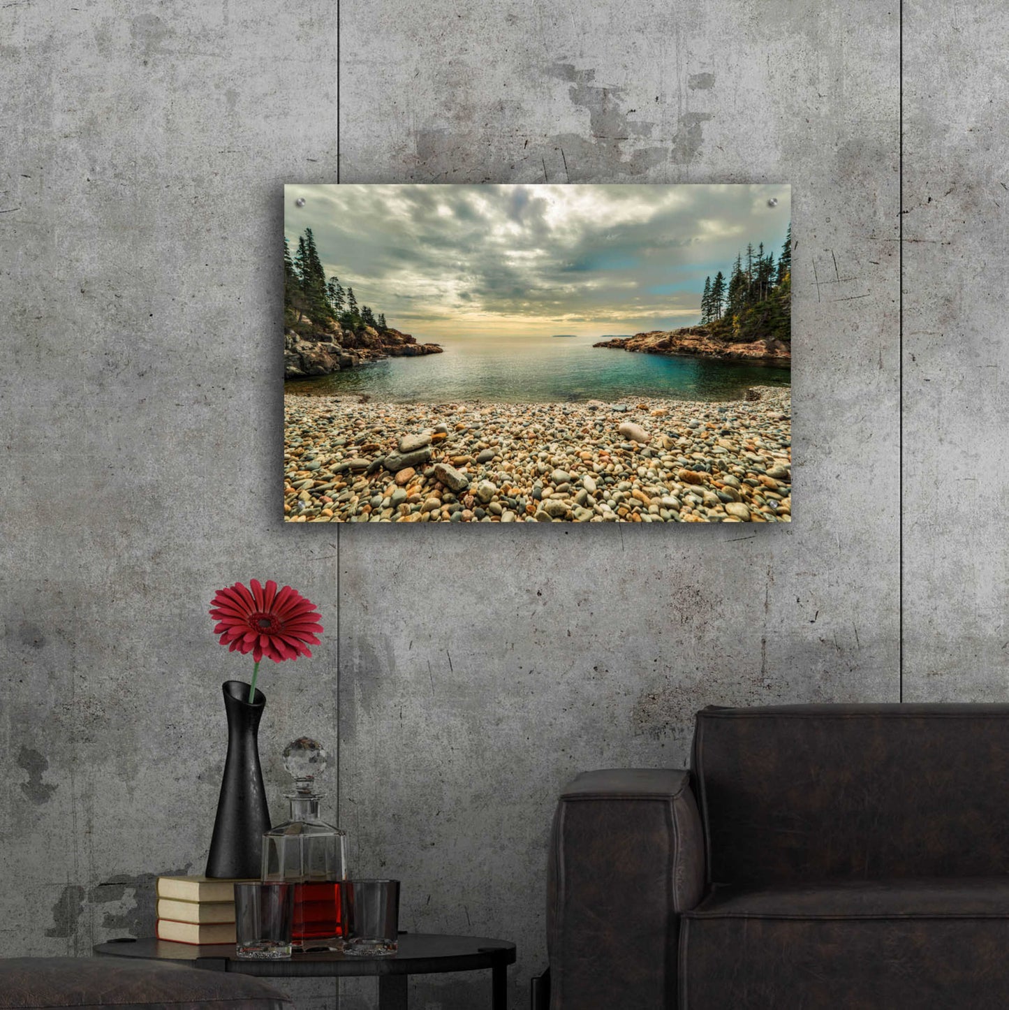 Epic Art 'Warm Sunset' by Natalie Mikaels, Acrylic Glass Wall Art,36x24