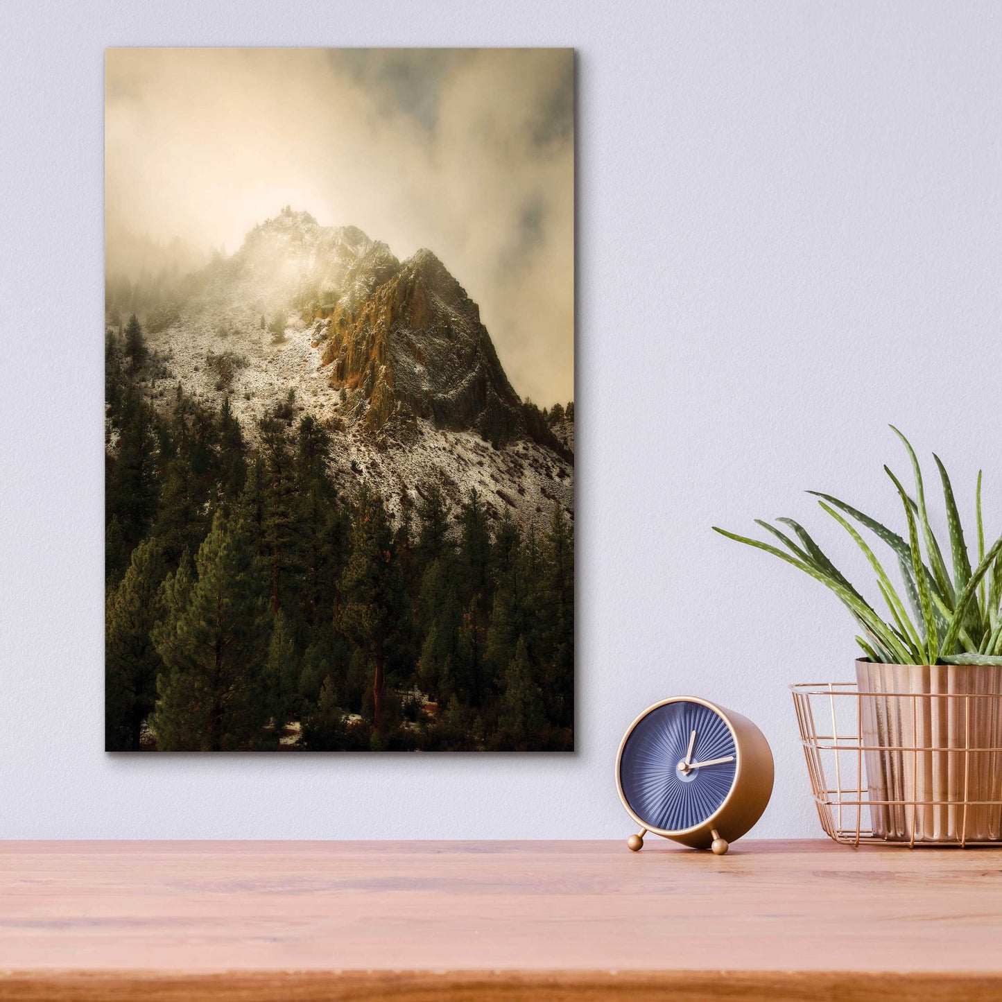 Epic Art 'Majestic Peak' by Natalie Mikaels, Acrylic Glass Wall Art,12x16