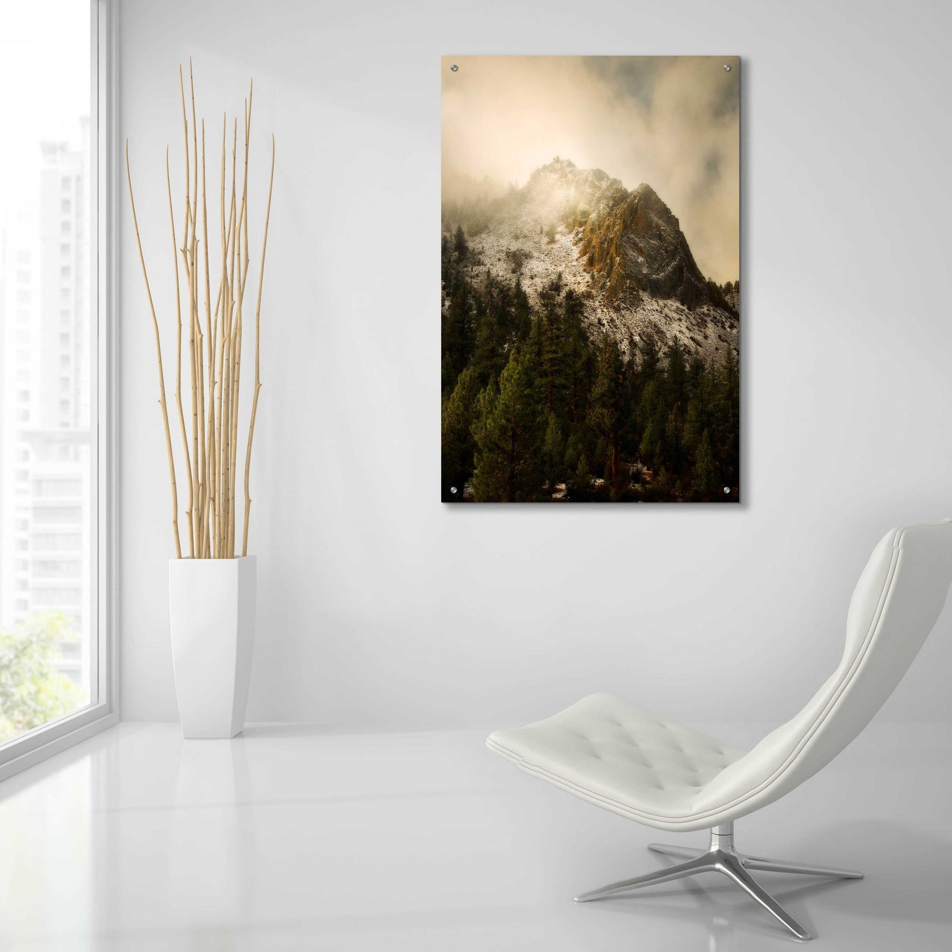 Epic Art 'Majestic Peak' by Natalie Mikaels, Acrylic Glass Wall Art,24x36