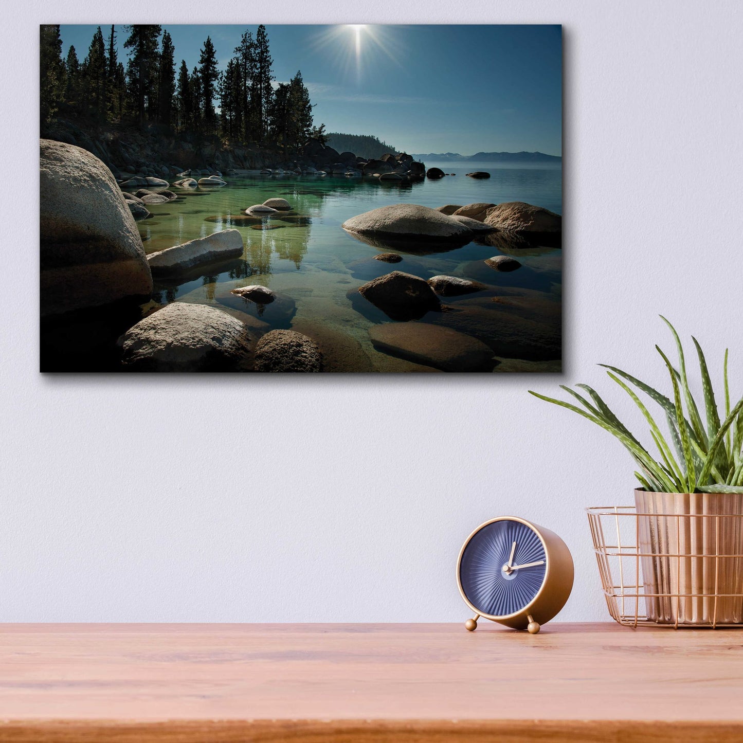 Epic Art 'Heaven Over Tahoe' by Natalie Mikaels, Acrylic Glass Wall Art,16x12