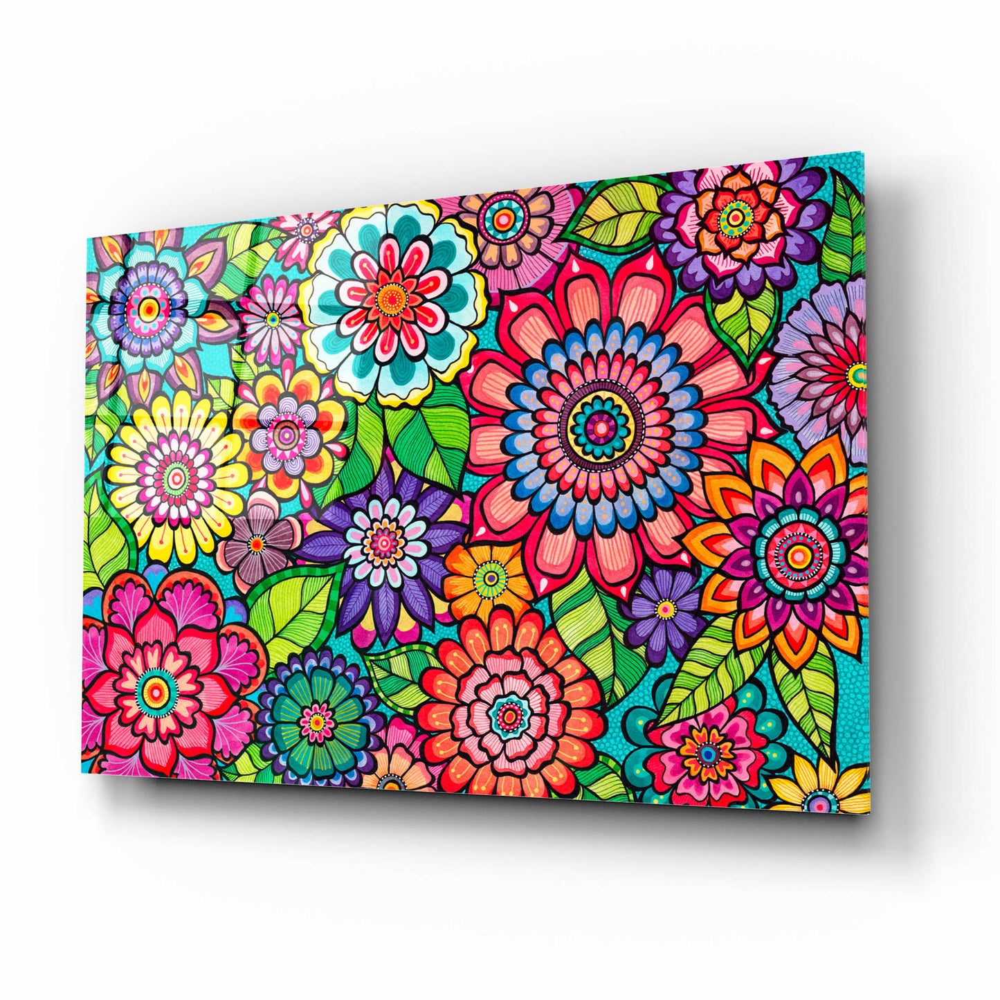 Epic Art 'Blooming Blooms' by Hello Angel, Acrylic Glass Wall Art,16x12