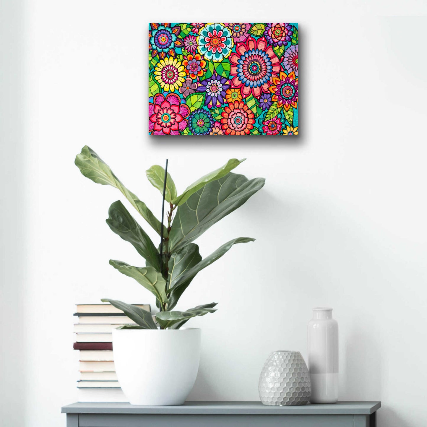 Epic Art 'Blooming Blooms' by Hello Angel, Acrylic Glass Wall Art,16x12