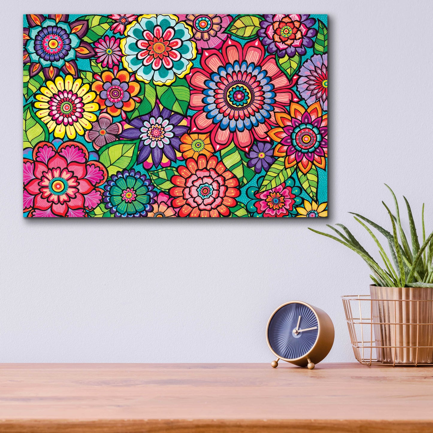 Epic Art 'Blooming Blooms' by Hello Angel, Acrylic Glass Wall Art,16x12