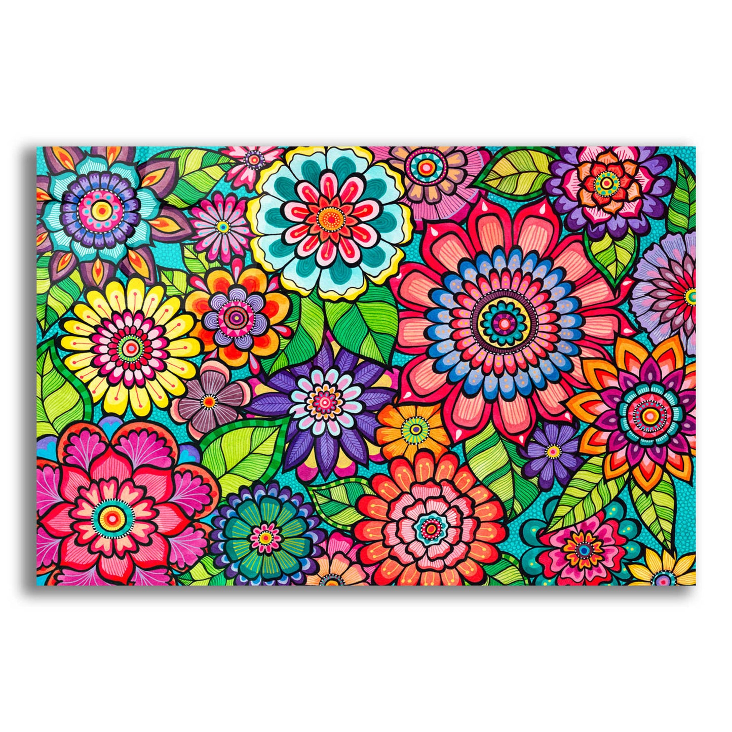 Epic Art 'Blooming Blooms' by Hello Angel, Acrylic Glass Wall Art,16x12