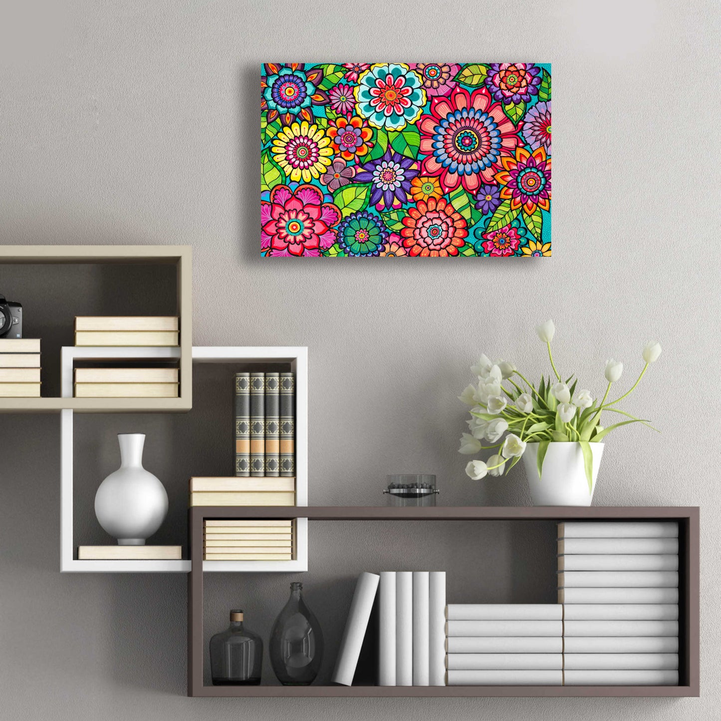 Epic Art 'Blooming Blooms' by Hello Angel, Acrylic Glass Wall Art,24x16