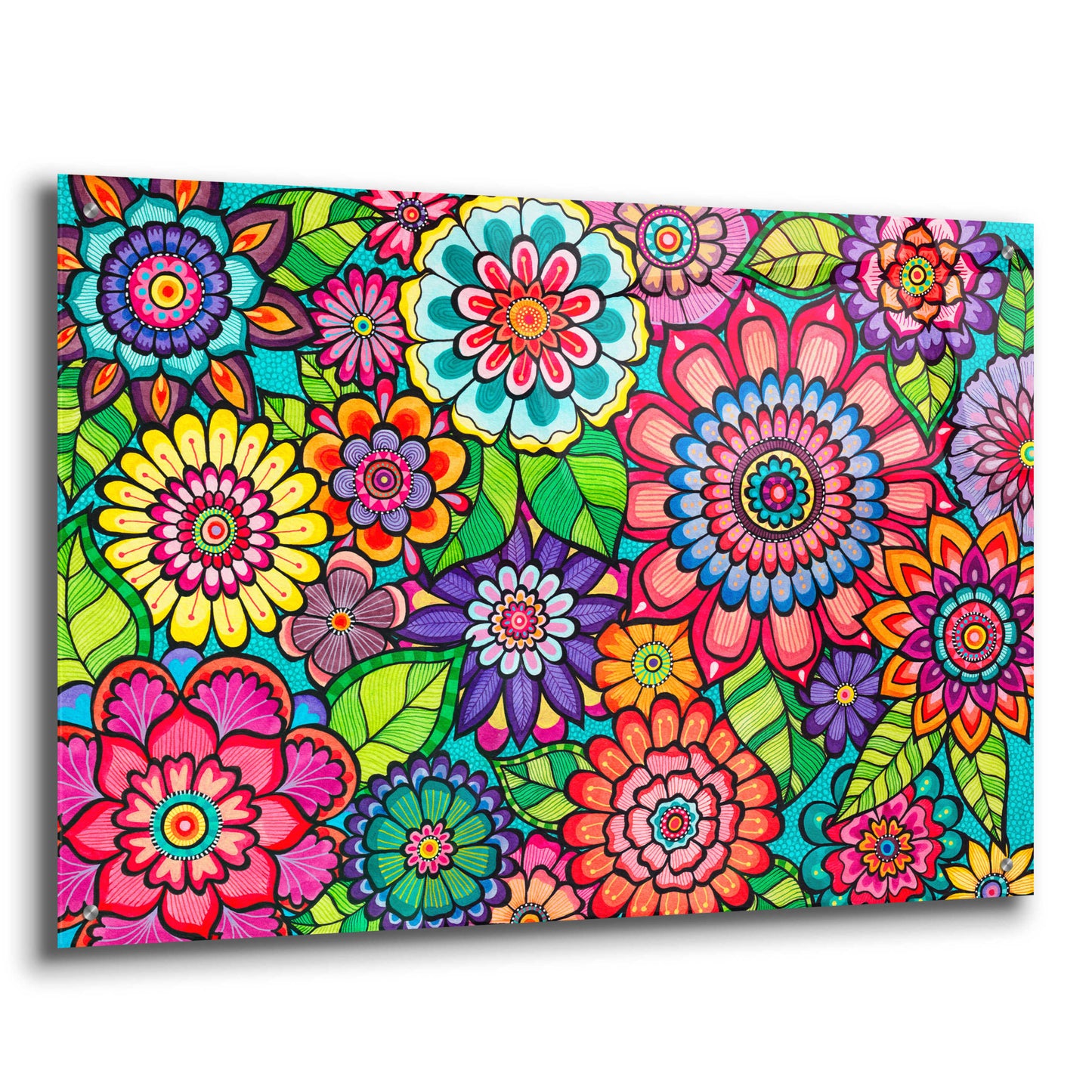 Epic Art 'Blooming Blooms' by Hello Angel, Acrylic Glass Wall Art,36x24