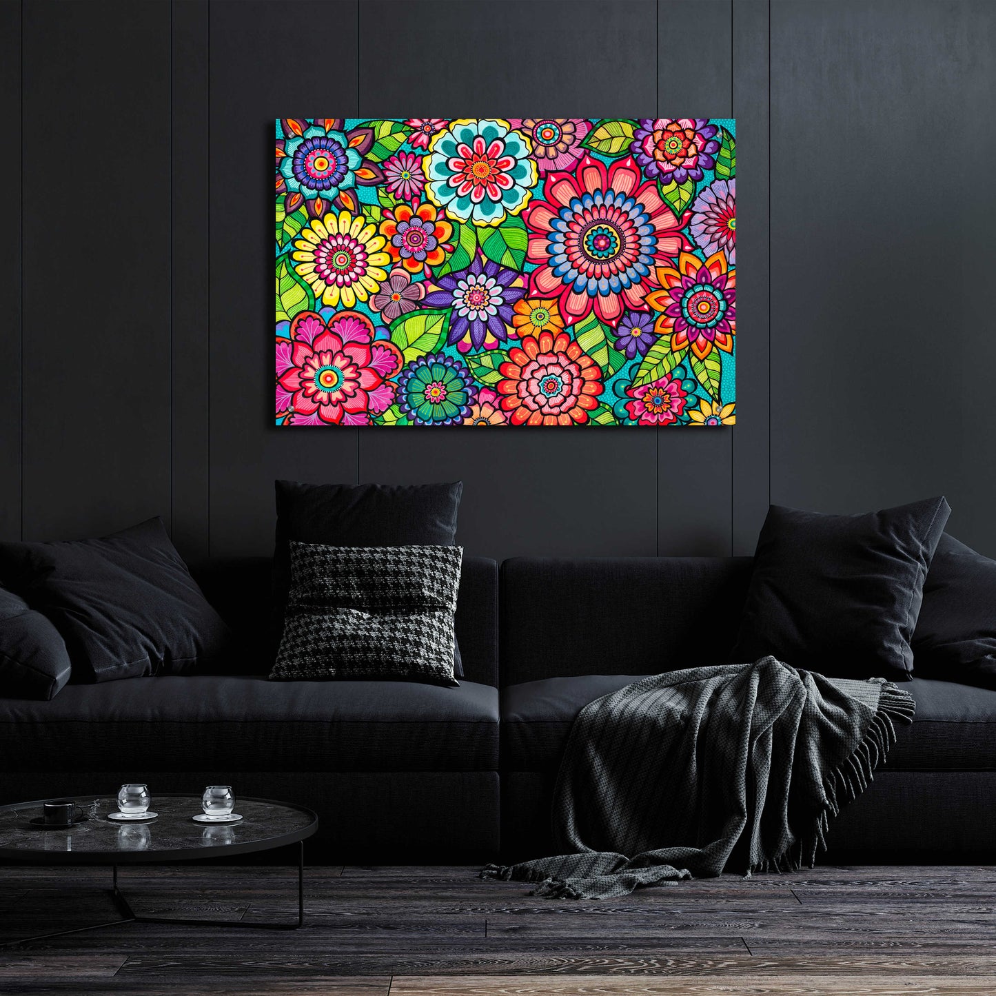 Epic Art 'Blooming Blooms' by Hello Angel, Acrylic Glass Wall Art,36x24