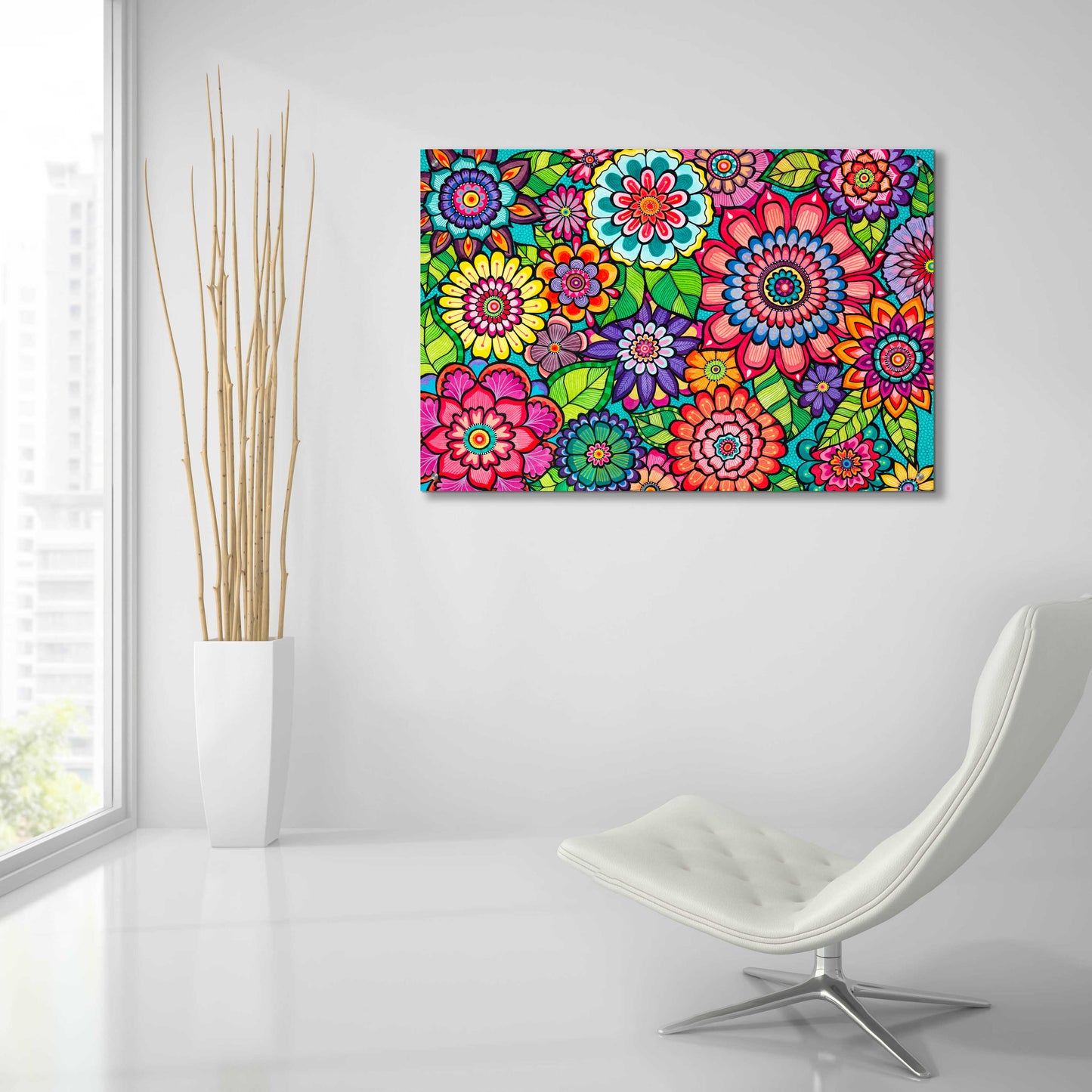 Epic Art 'Blooming Blooms' by Hello Angel, Acrylic Glass Wall Art,36x24