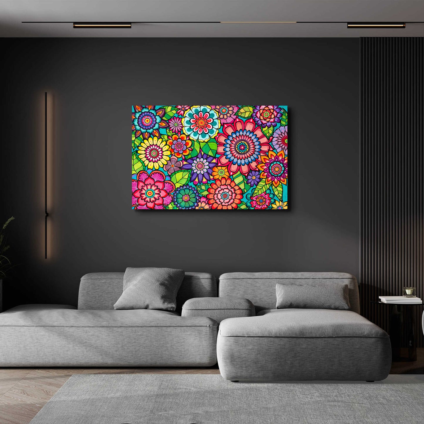 Epic Art 'Blooming Blooms' by Hello Angel, Acrylic Glass Wall Art,36x24