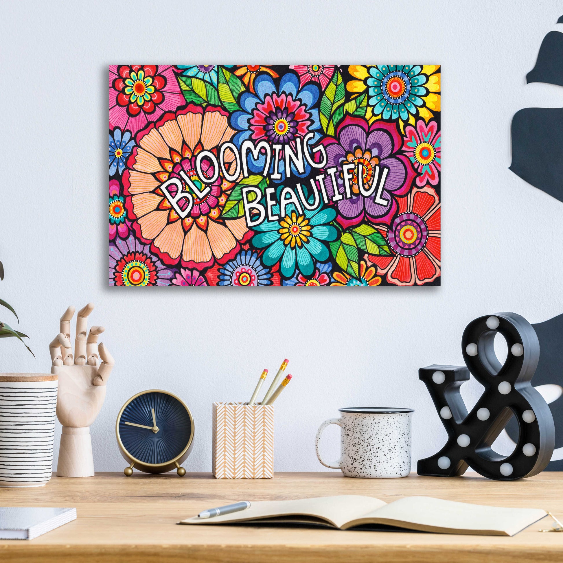 Epic Art 'Blooming Beautiful' by Hello Angel, Acrylic Glass Wall Art,16x12