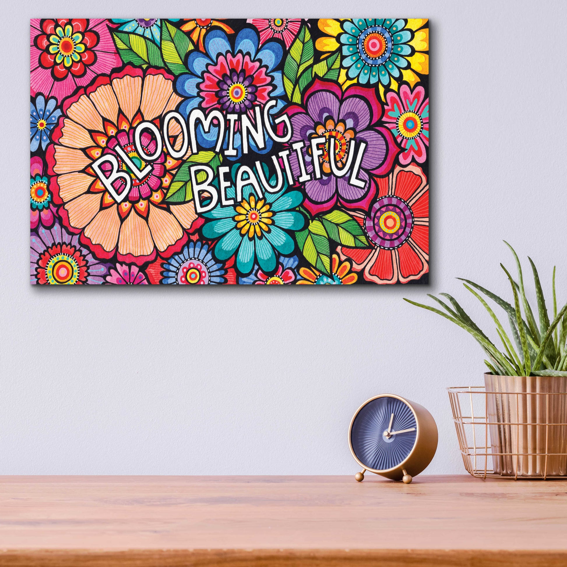 Epic Art 'Blooming Beautiful' by Hello Angel, Acrylic Glass Wall Art,16x12