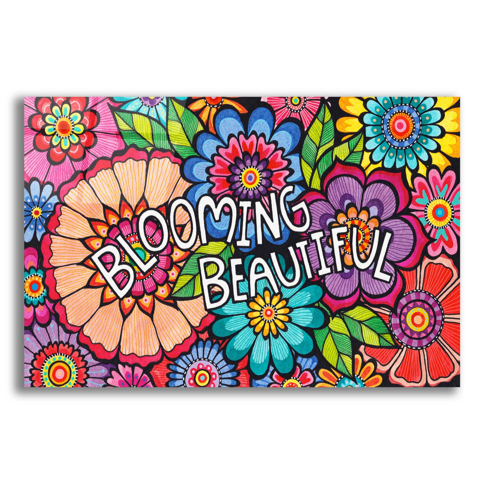 Epic Art 'Blooming Beautiful' by Hello Angel, Acrylic Glass Wall Art,16x12