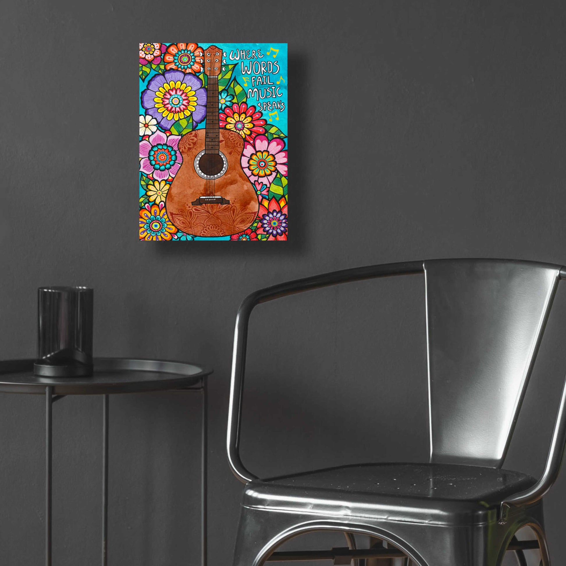 Epic Art 'Music Speaks' by Hello Angel, Acrylic Glass Wall Art,12x16