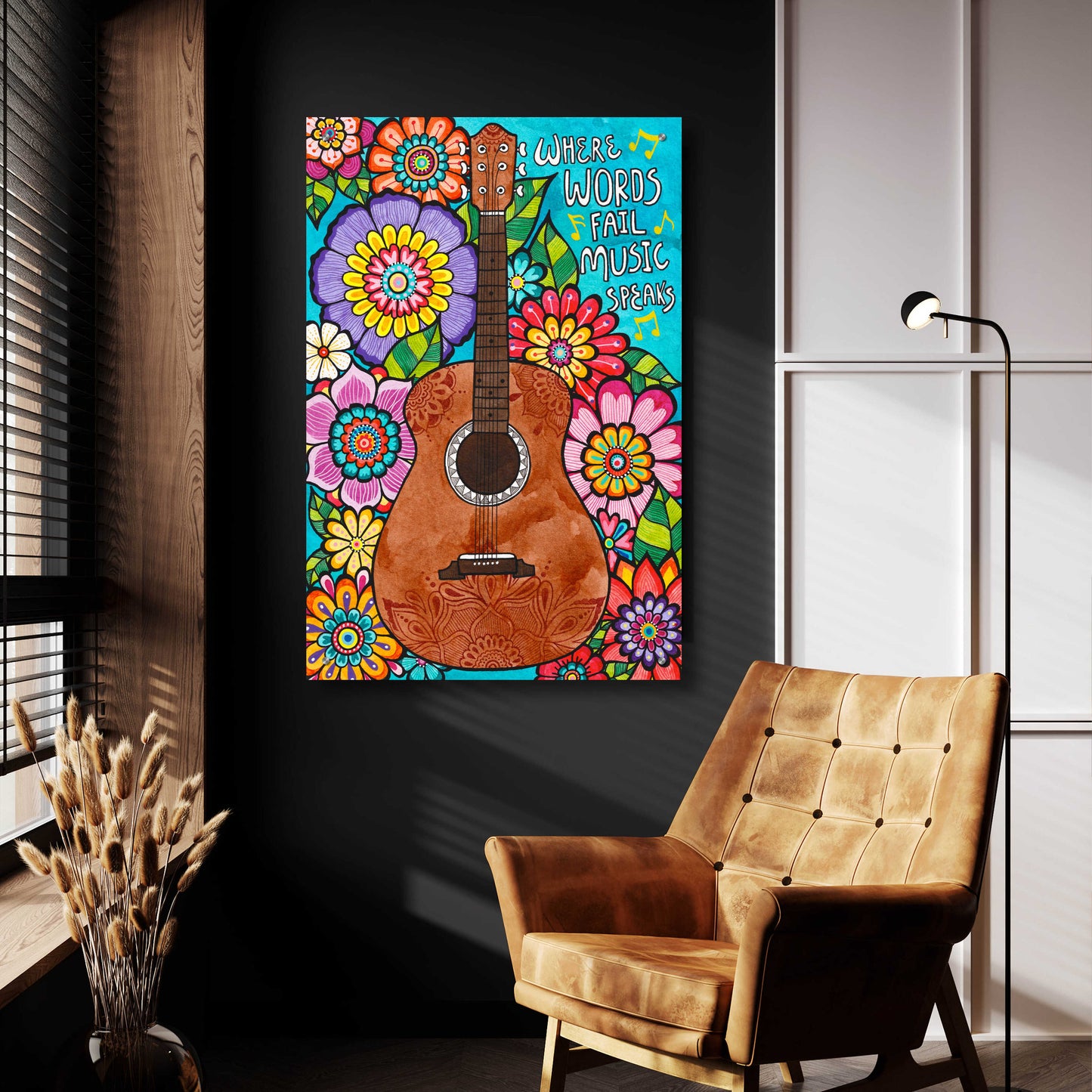 Epic Art 'Music Speaks' by Hello Angel, Acrylic Glass Wall Art,24x36