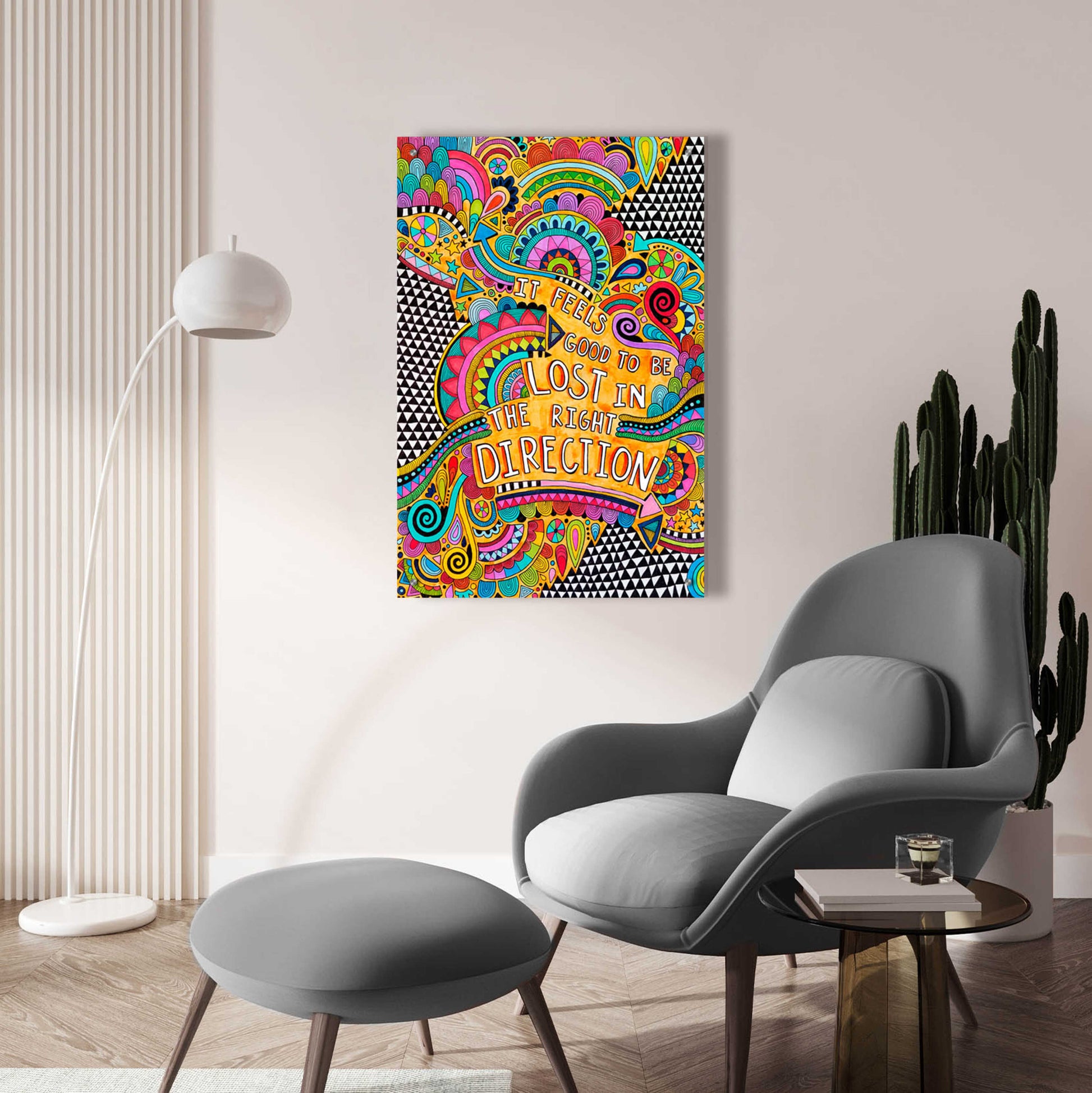 Epic Art 'Lost in the Right Direction' by Hello Angel, Acrylic Glass Wall Art,24x36