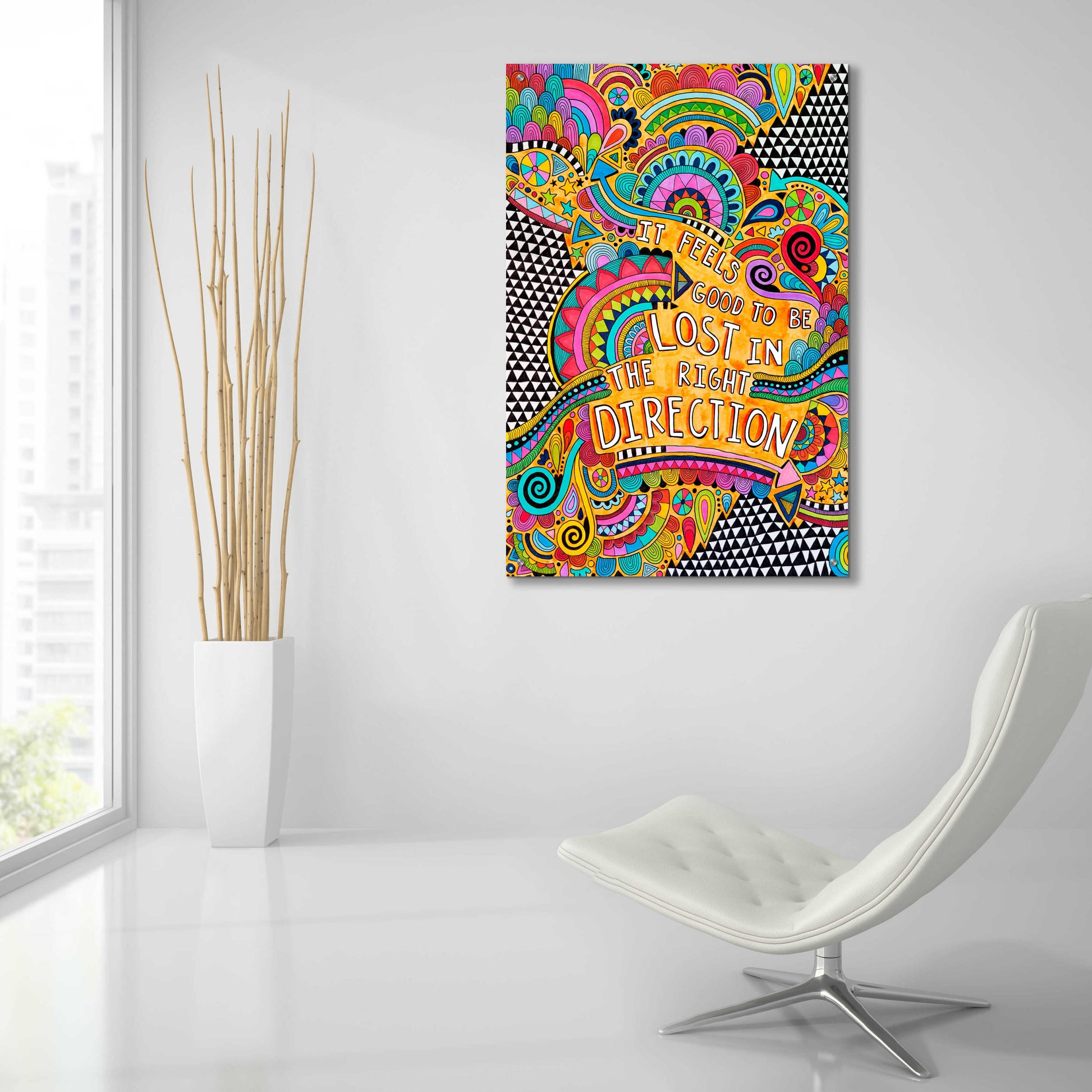 Epic Art 'Lost in the Right Direction' by Hello Angel, Acrylic Glass Wall Art,24x36