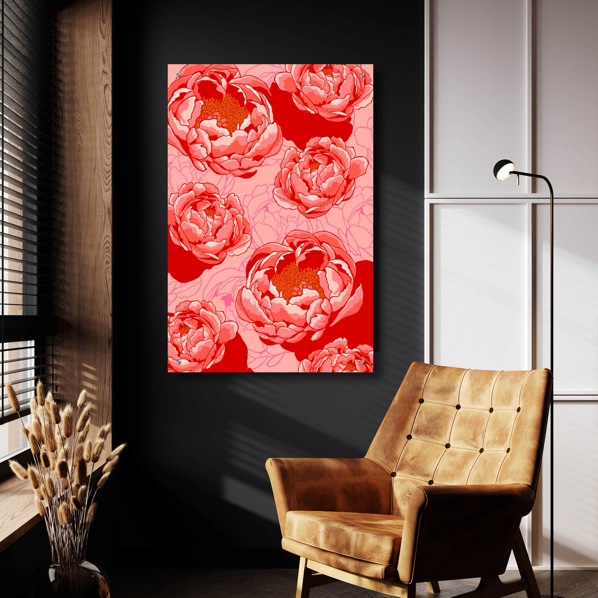 Epic Art 'Peony Daydreams' by Hello Angel, Acrylic Glass Wall Art,24x36