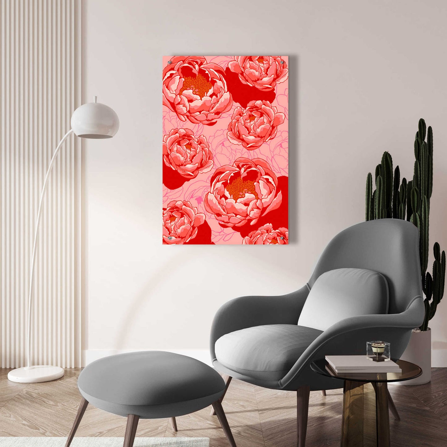 Epic Art 'Peony Daydreams' by Hello Angel, Acrylic Glass Wall Art,24x36