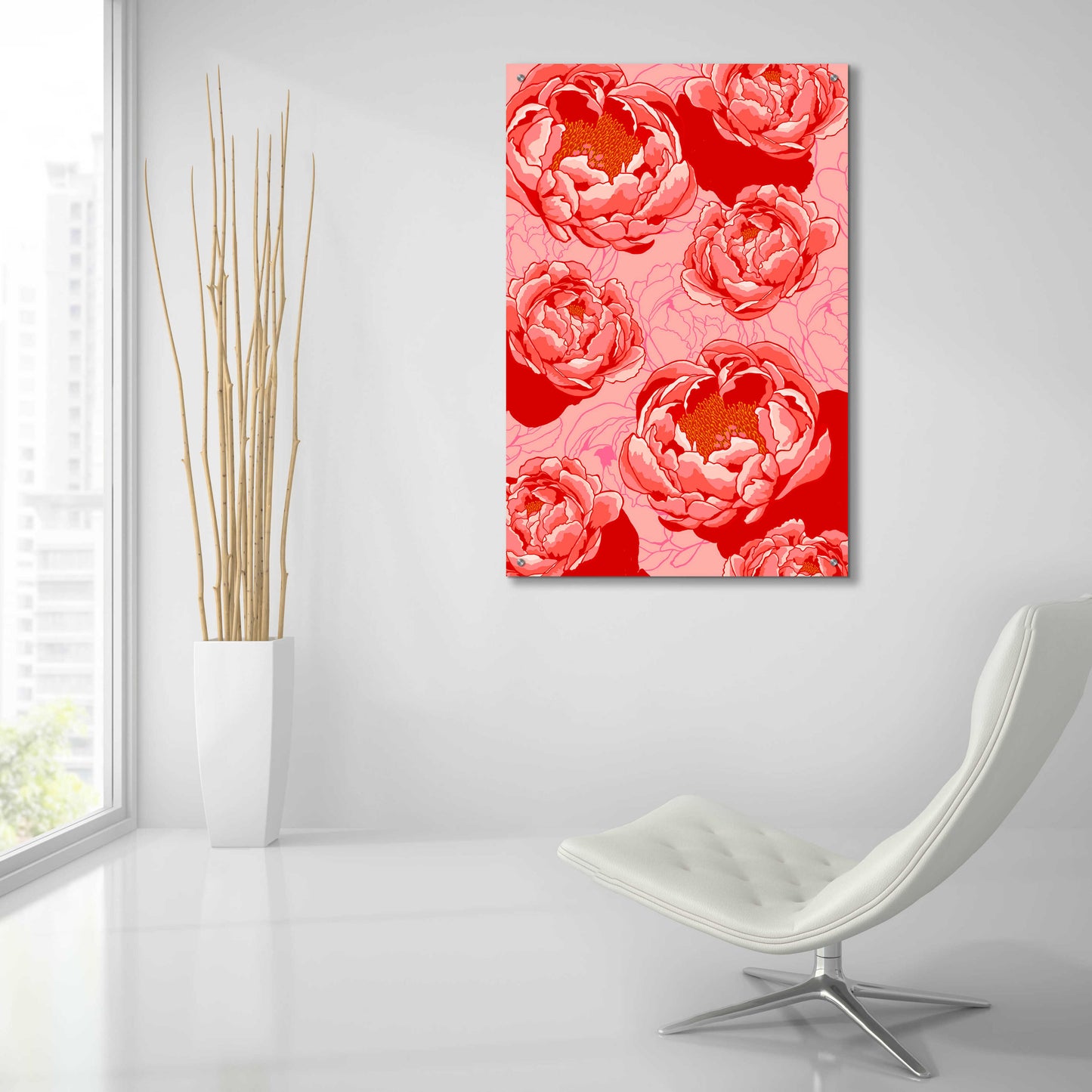 Epic Art 'Peony Daydreams' by Hello Angel, Acrylic Glass Wall Art,24x36