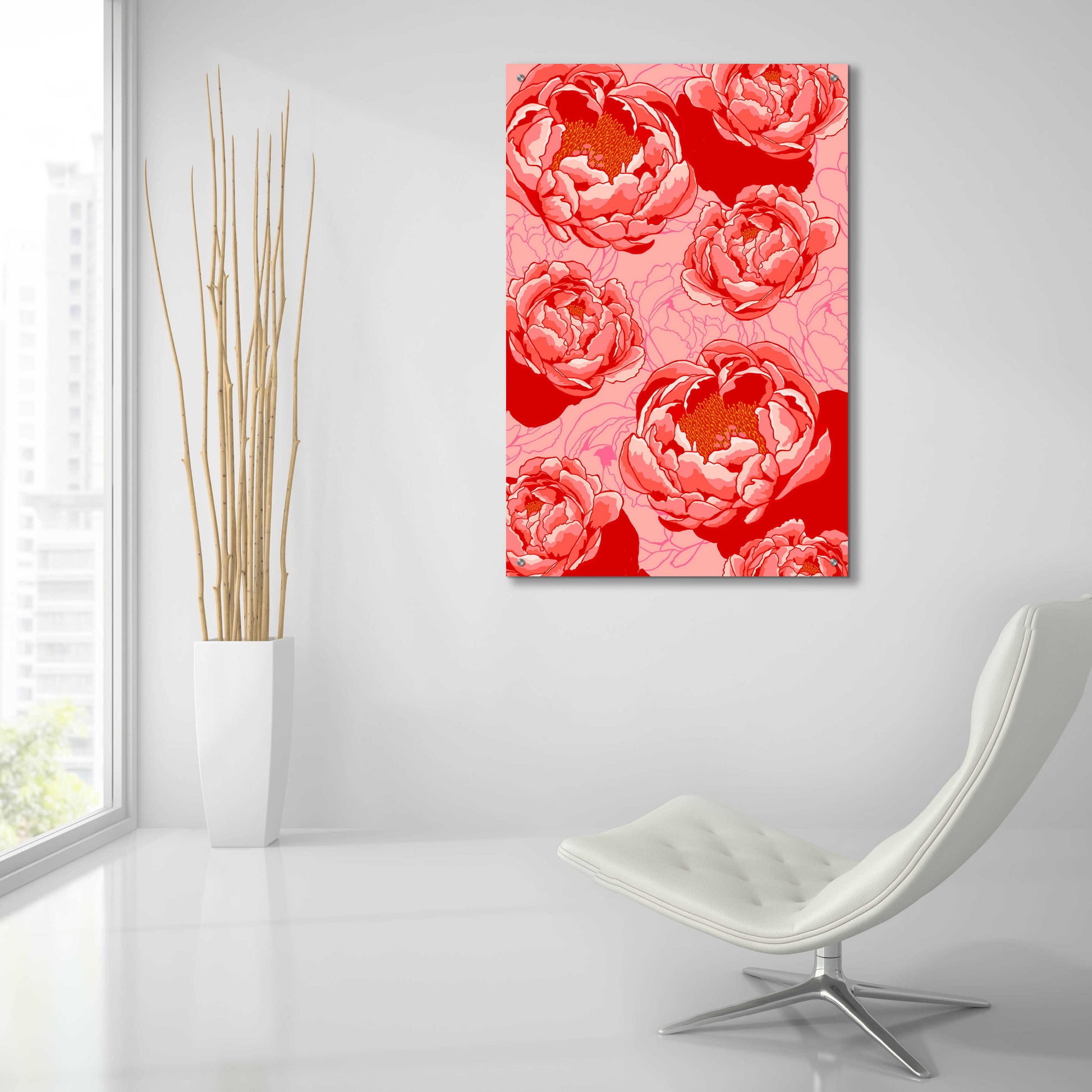 Epic Art 'Peony Daydreams' by Hello Angel, Acrylic Glass Wall Art,24x36