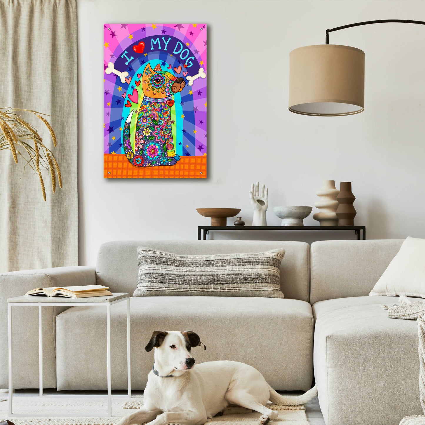 Epic Art 'I Love my Dog' by Hello Angel, Acrylic Glass Wall Art,24x36