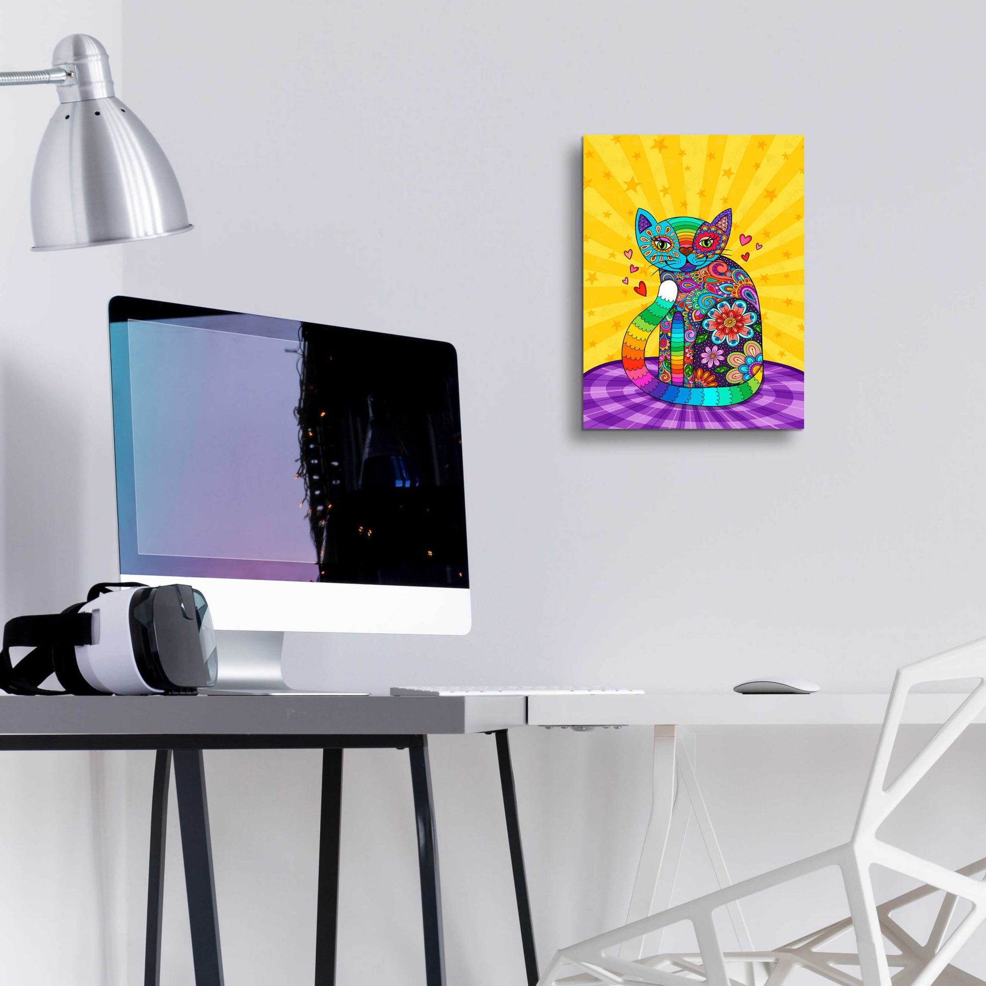 Epic Art 'Cats Meow' by Hello Angel, Acrylic Glass Wall Art,12x16