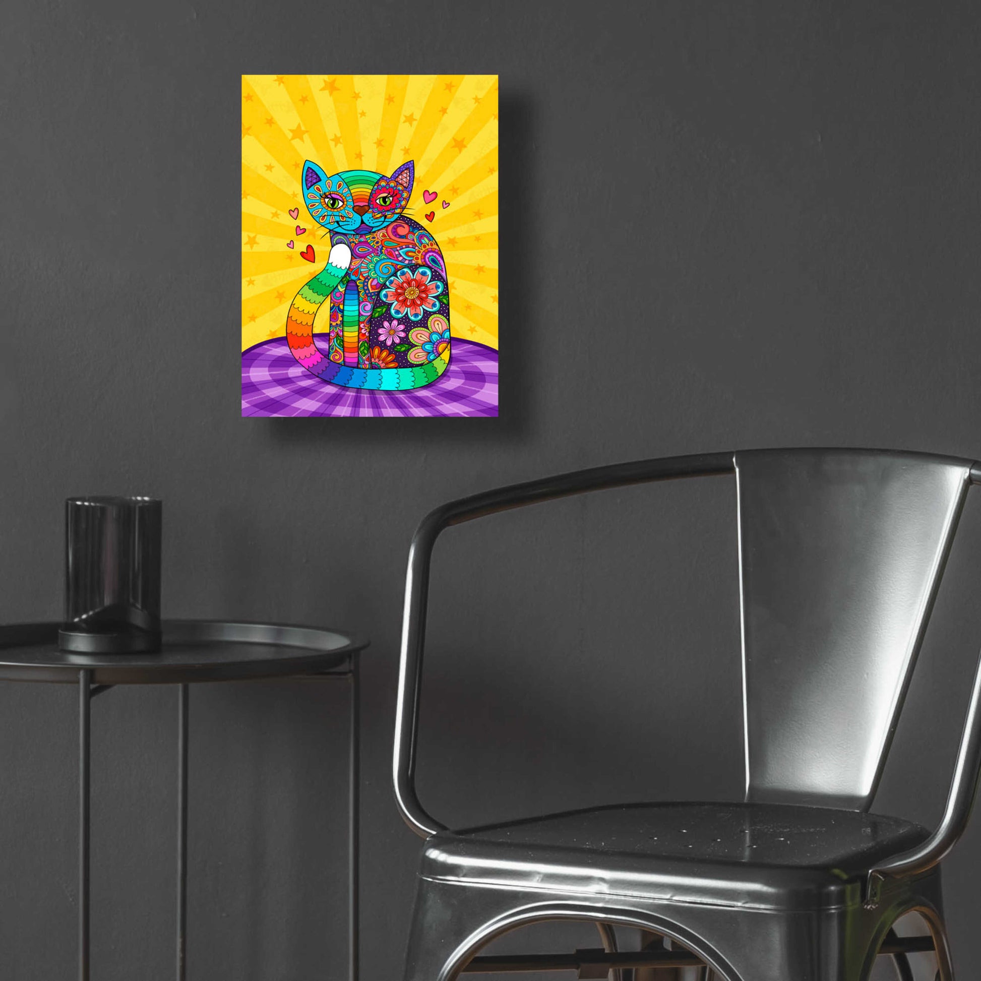 Epic Art 'Cats Meow' by Hello Angel, Acrylic Glass Wall Art,12x16