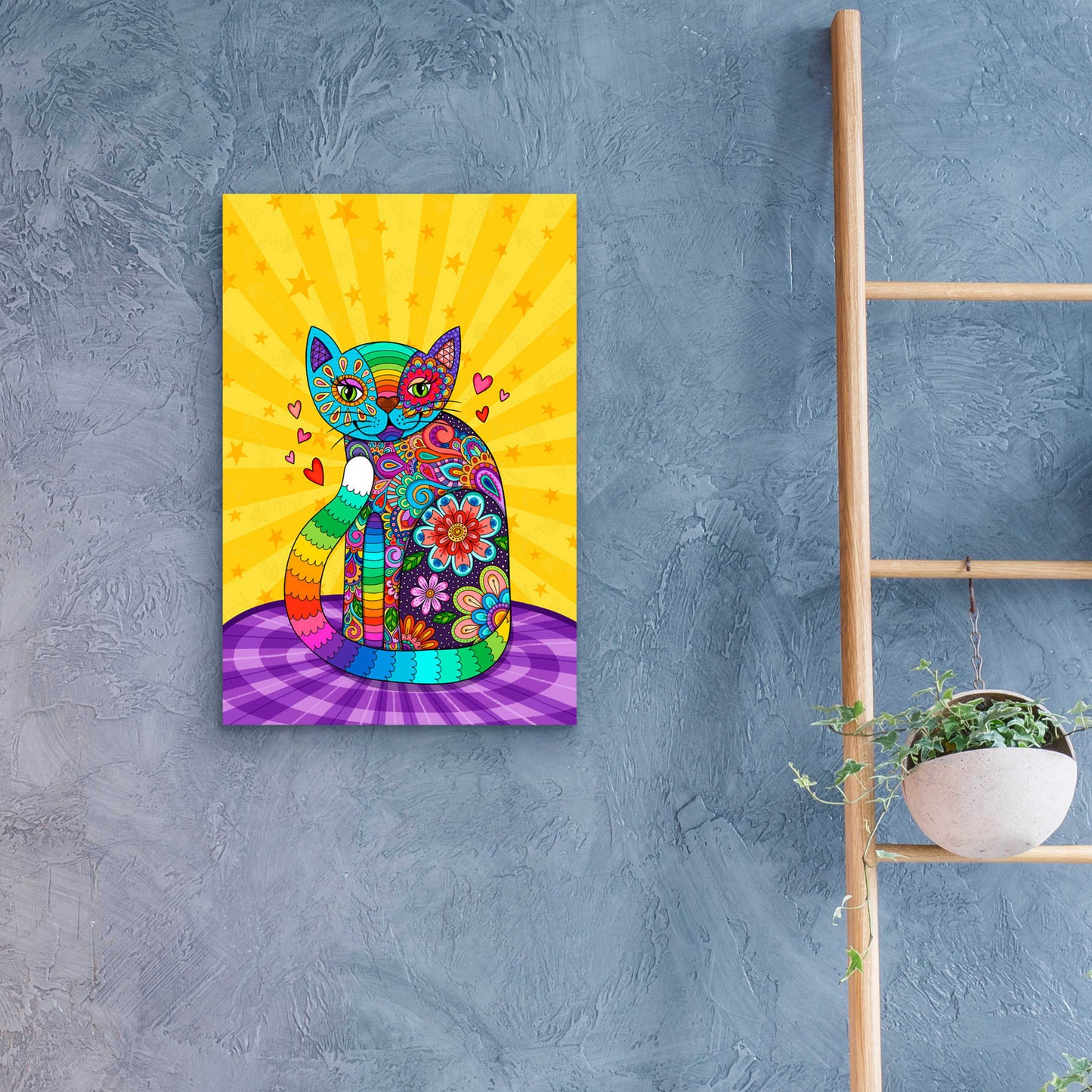 Epic Art 'Cats Meow' by Hello Angel, Acrylic Glass Wall Art,16x24