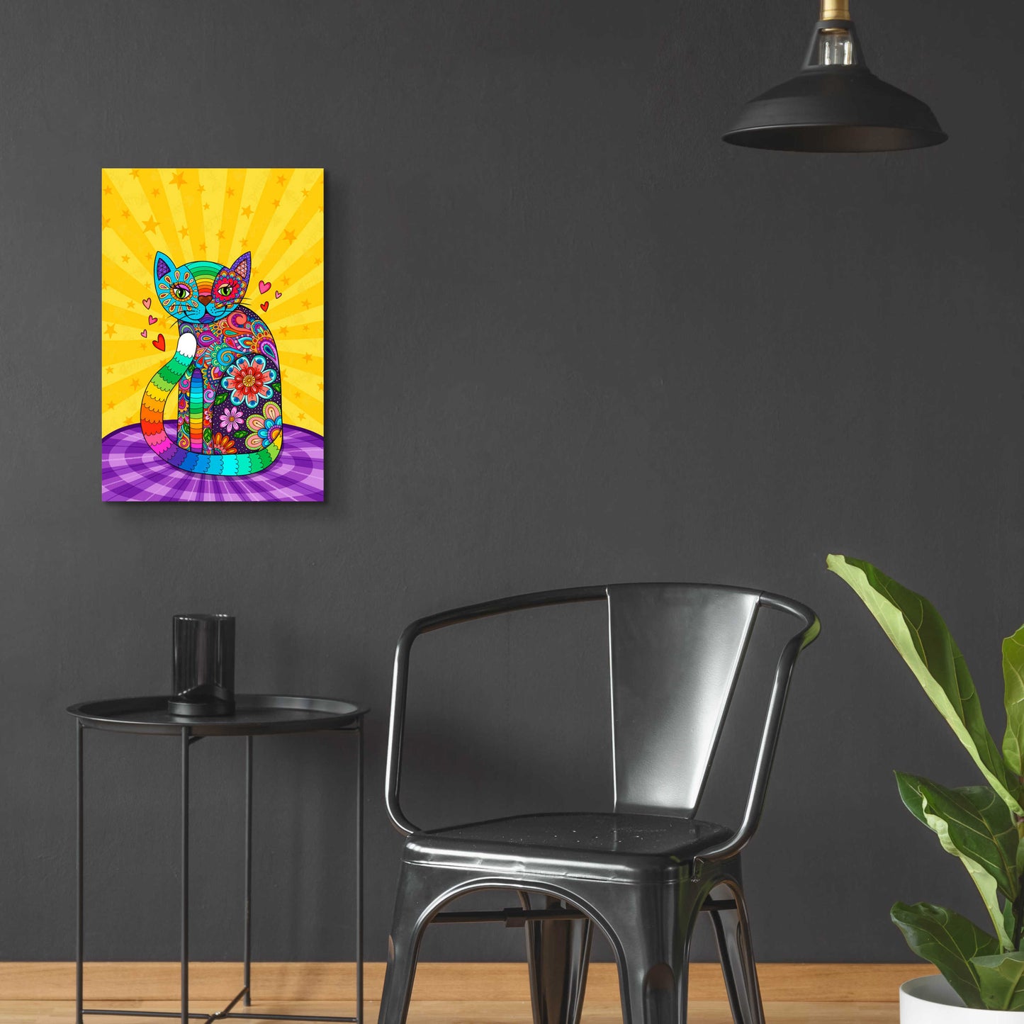 Epic Art 'Cats Meow' by Hello Angel, Acrylic Glass Wall Art,16x24