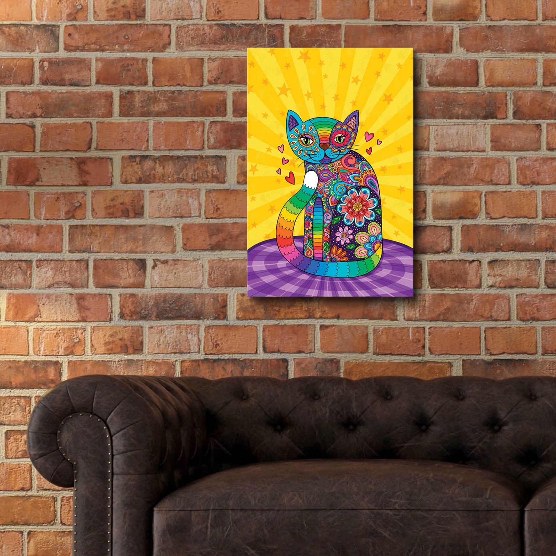 Epic Art 'Cats Meow' by Hello Angel, Acrylic Glass Wall Art,16x24