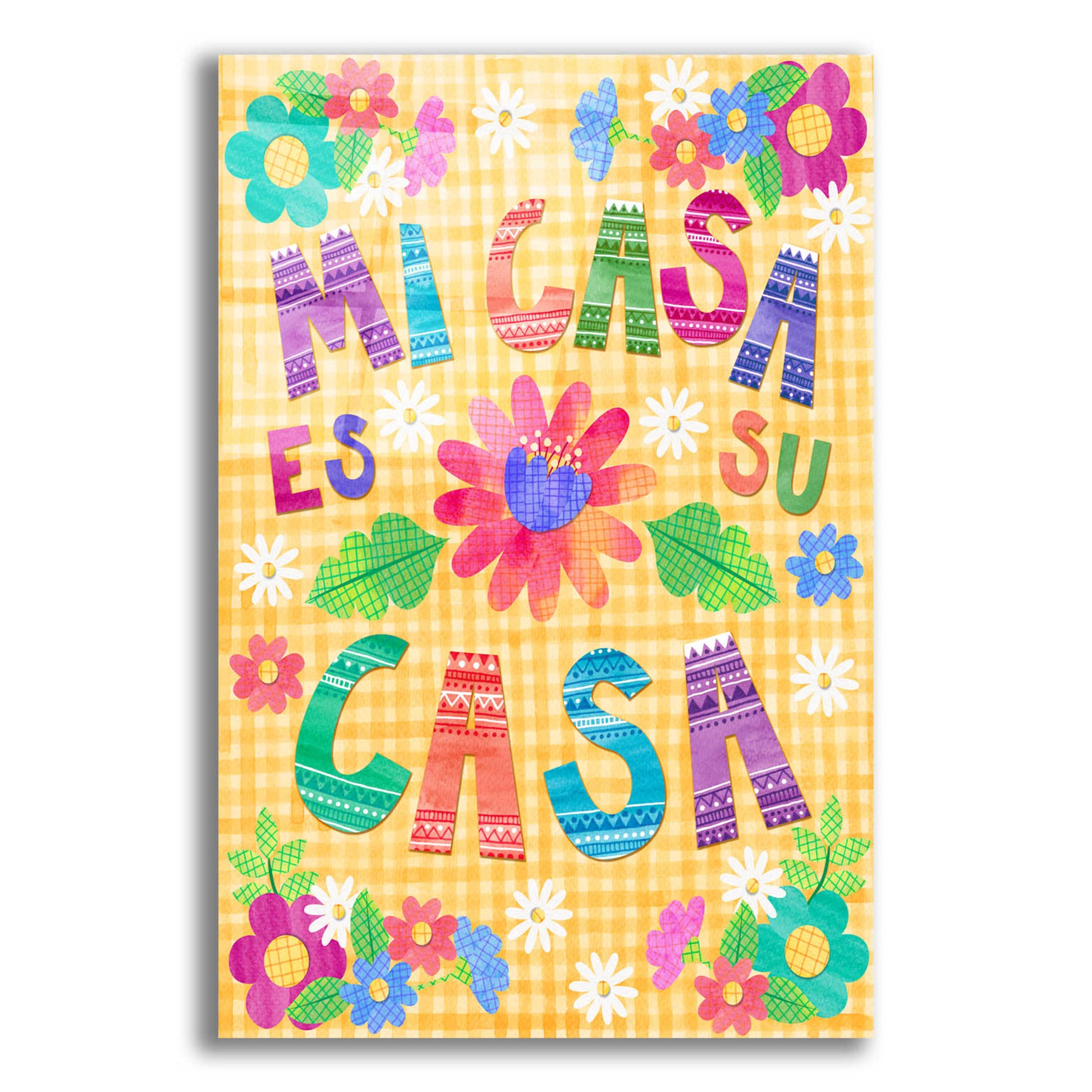 Epic Art 'Mi Casa Es Su Casa' by Hello Angel, Acrylic Glass Wall Art,12x16