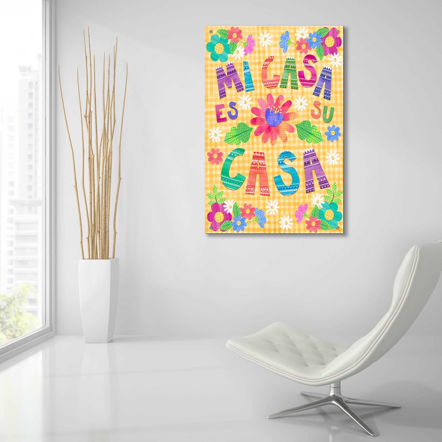 Epic Art 'Mi Casa Es Su Casa' by Hello Angel, Acrylic Glass Wall Art,24x36