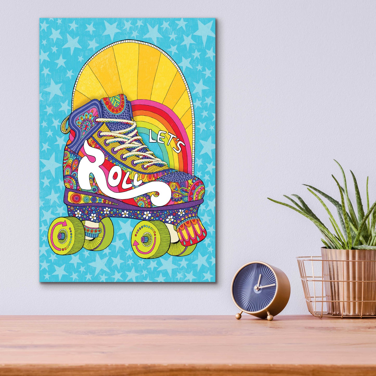 Epic Art 'Lets Roll' by Hello Angel, Acrylic Glass Wall Art,12x16