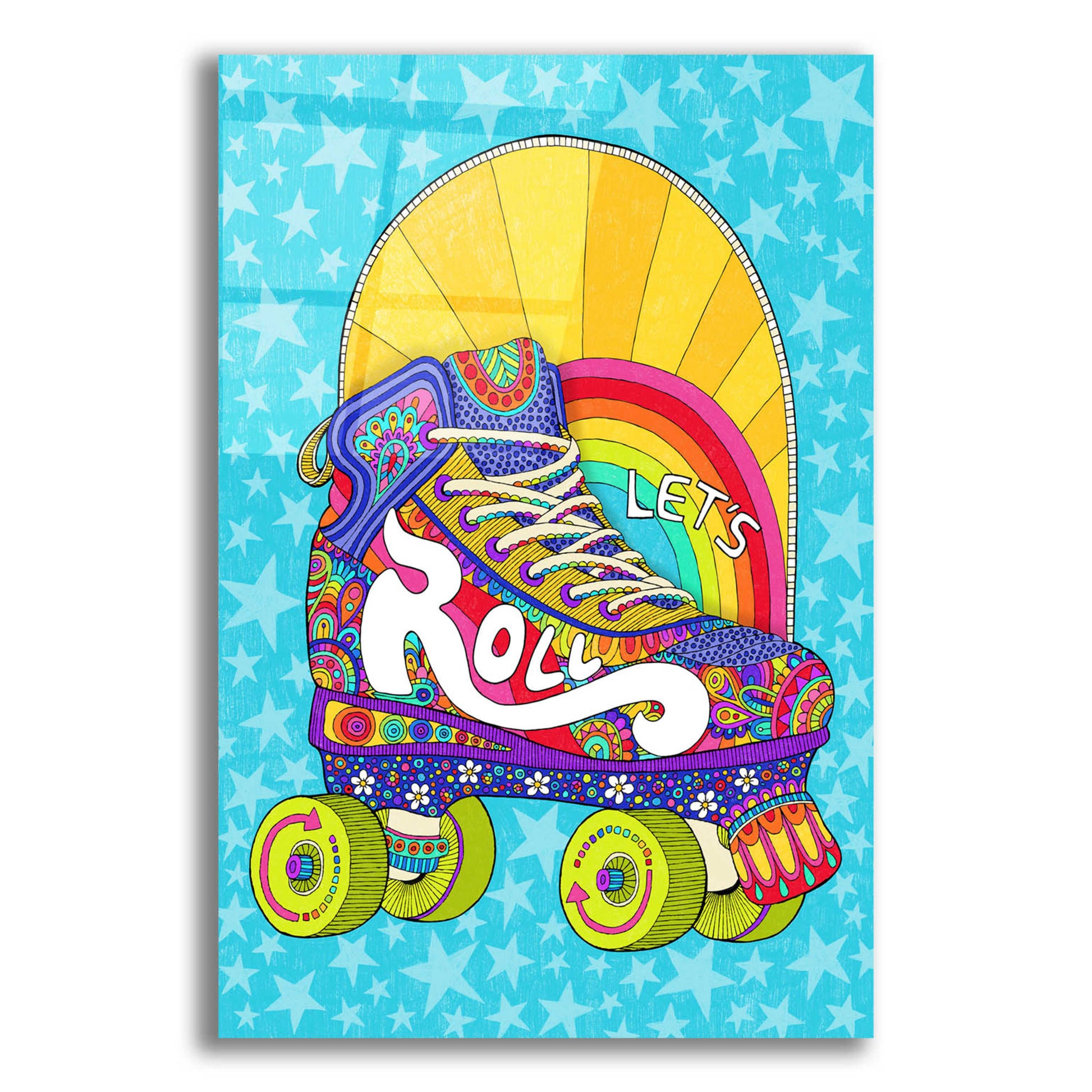 Epic Art 'Lets Roll' by Hello Angel, Acrylic Glass Wall Art,12x16