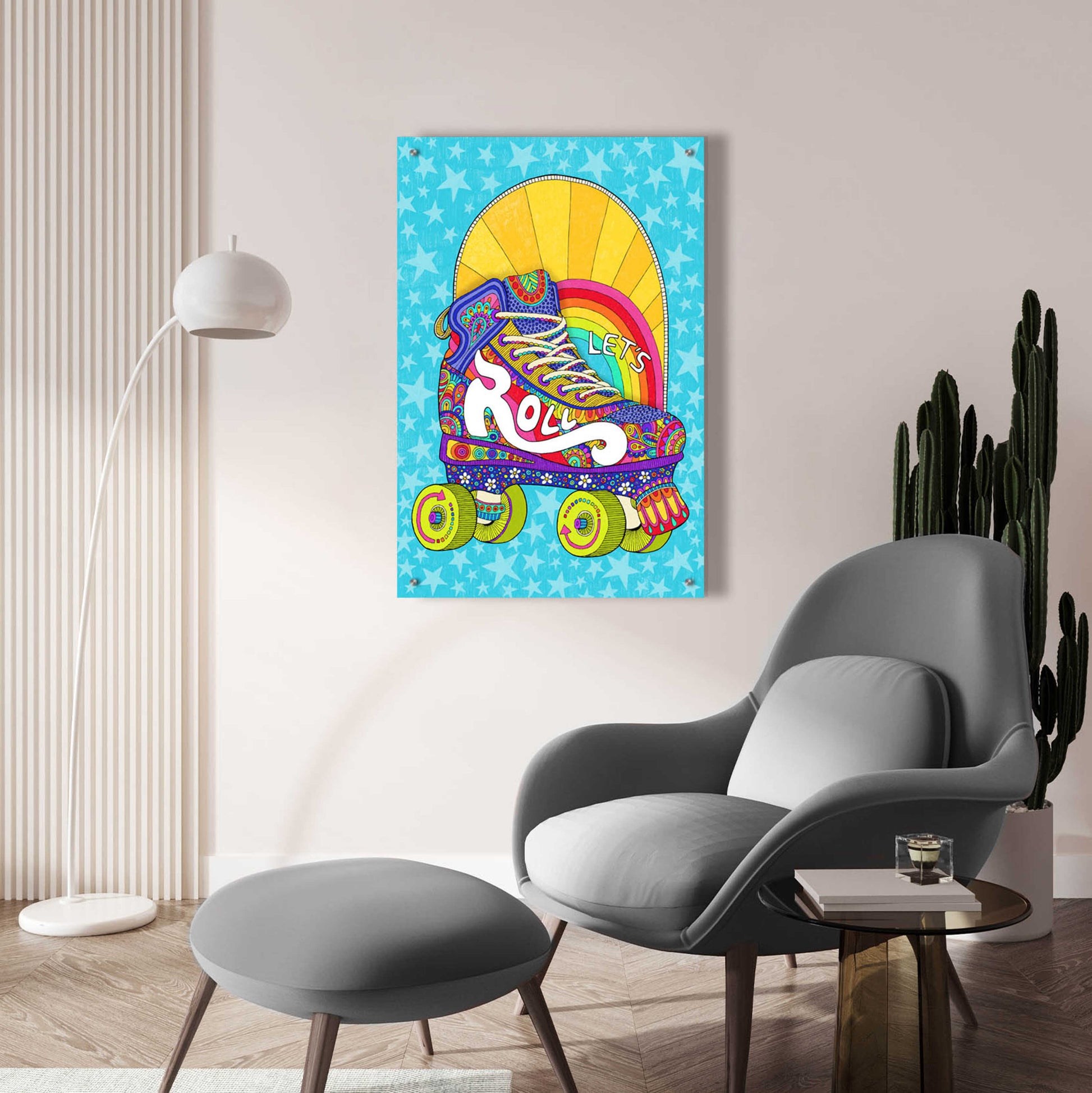 Epic Art 'Lets Roll' by Hello Angel, Acrylic Glass Wall Art,24x36