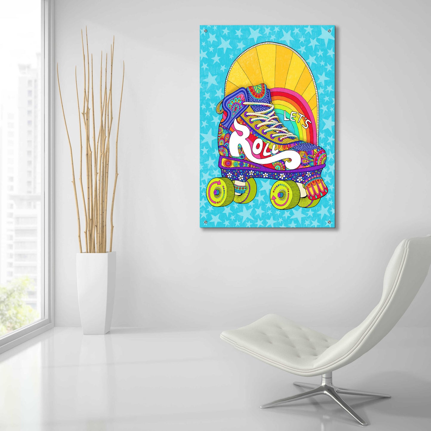 Epic Art 'Lets Roll' by Hello Angel, Acrylic Glass Wall Art,24x36