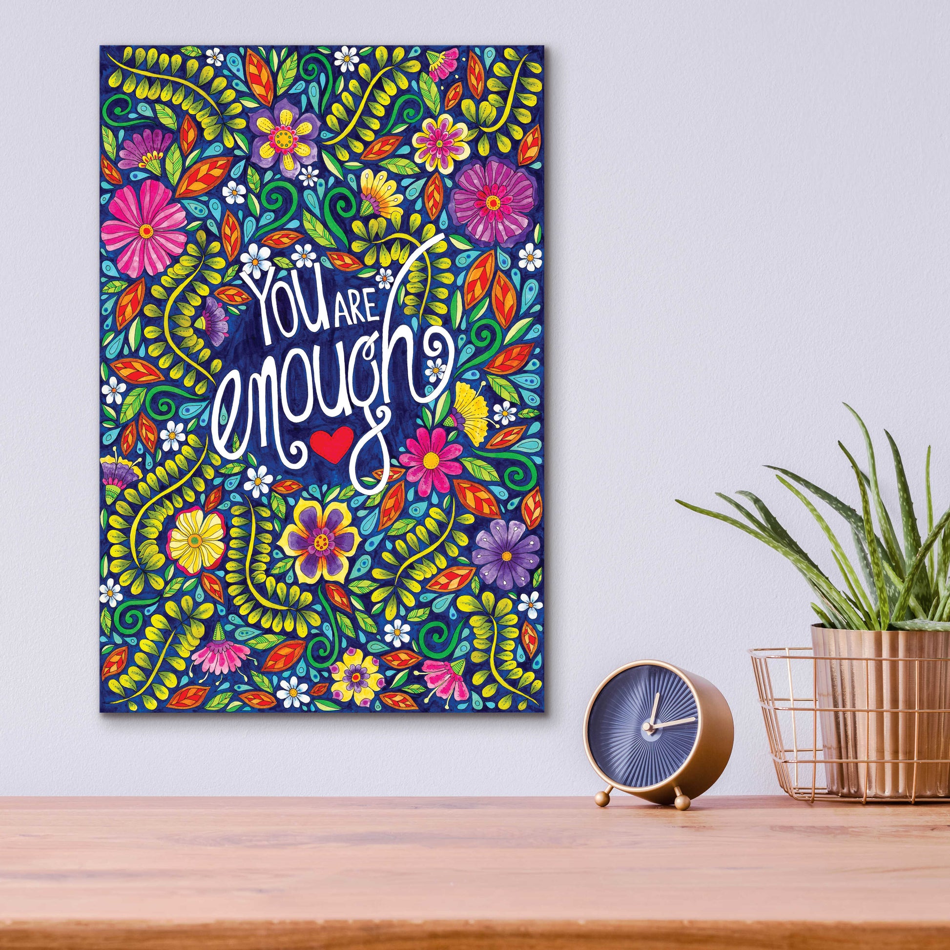 Epic Art 'You Are Enough' by Hello Angel, Acrylic Glass Wall Art,12x16