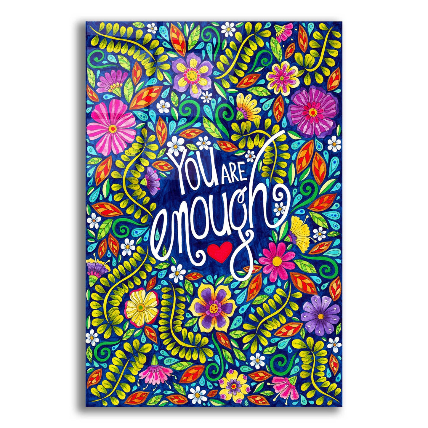 Epic Art 'You Are Enough' by Hello Angel, Acrylic Glass Wall Art,12x16