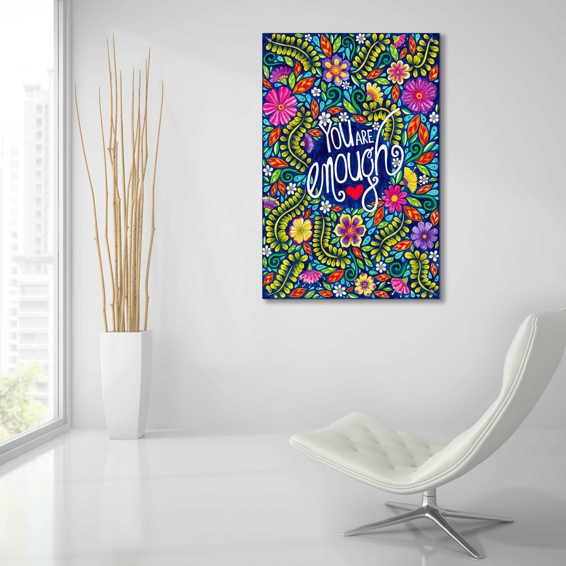 Epic Art 'You Are Enough' by Hello Angel, Acrylic Glass Wall Art,24x36