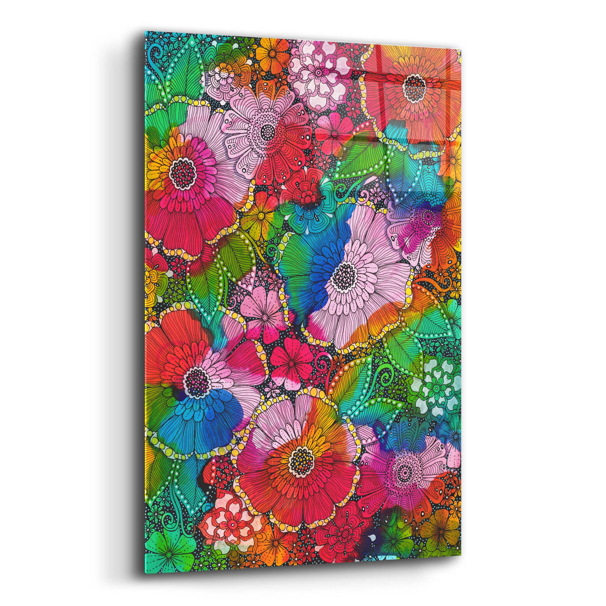 Epic Art 'My Rainbow Garden' by Hello Angel, Acrylic Glass Wall Art,12x16