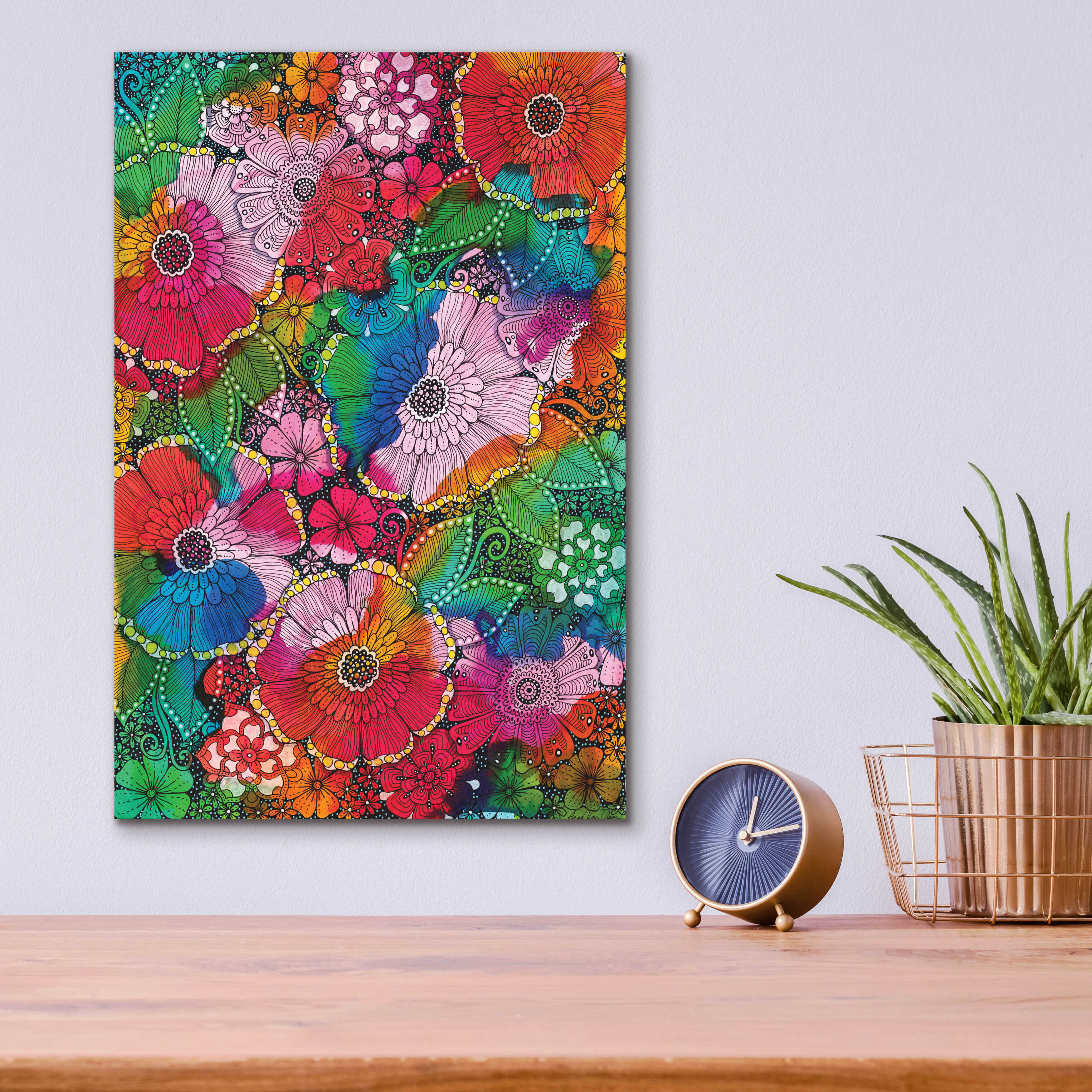 Epic Art 'My Rainbow Garden' by Hello Angel, Acrylic Glass Wall Art