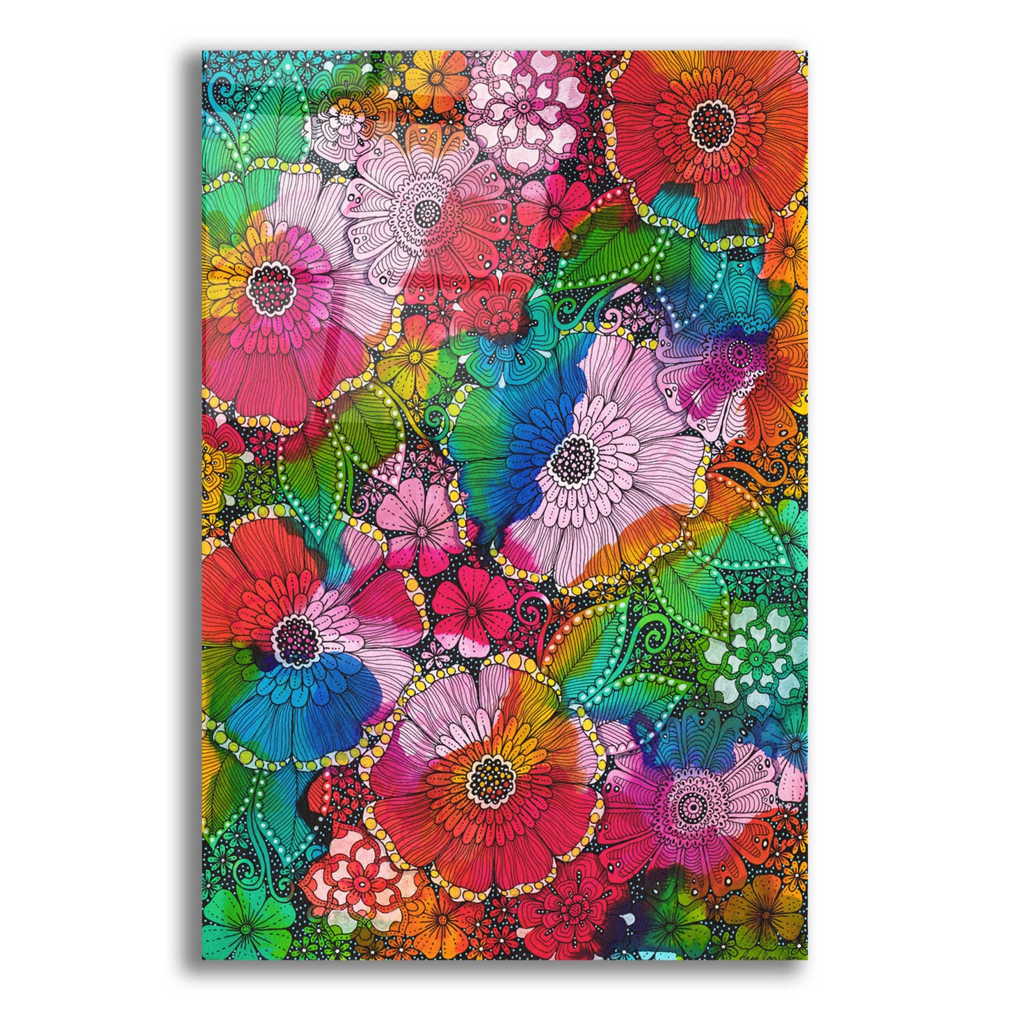 Epic Art 'My Rainbow Garden' by Hello Angel, Acrylic Glass Wall Art,12x16