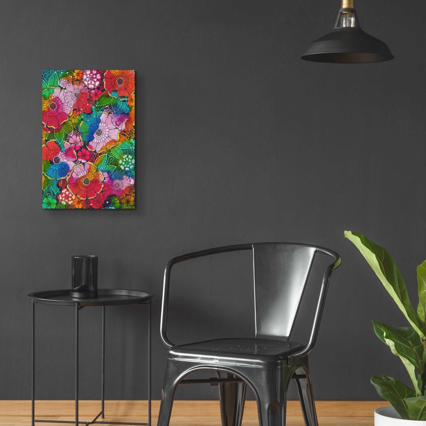 Epic Art 'My Rainbow Garden' by Hello Angel, Acrylic Glass Wall Art,16x24