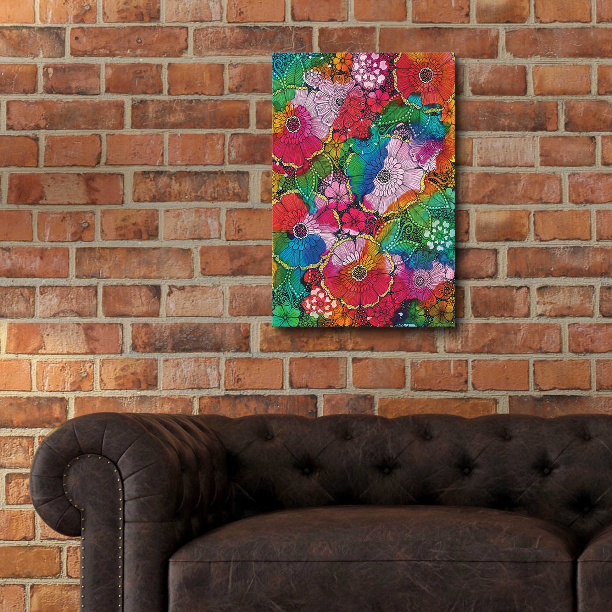 Epic Art 'My Rainbow Garden' by Hello Angel, Acrylic Glass Wall Art,16x24