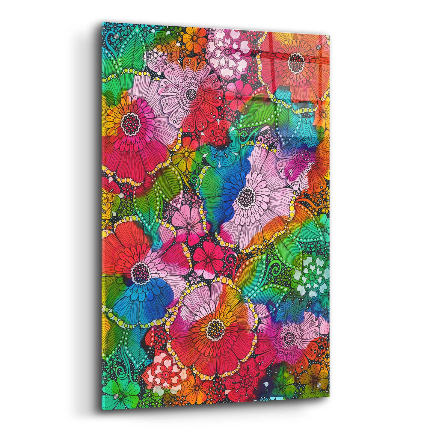 Epic Art 'My Rainbow Garden' by Hello Angel, Acrylic Glass Wall Art,24x36