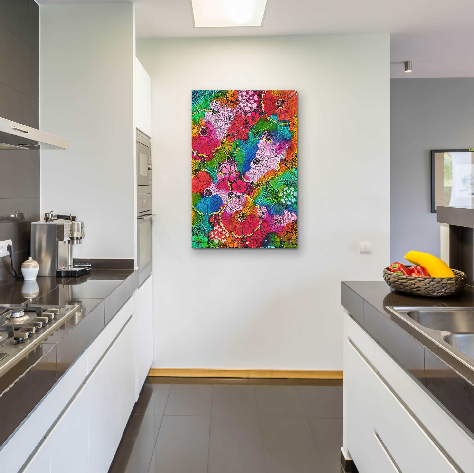 Epic Art 'My Rainbow Garden' by Hello Angel, Acrylic Glass Wall Art,24x36