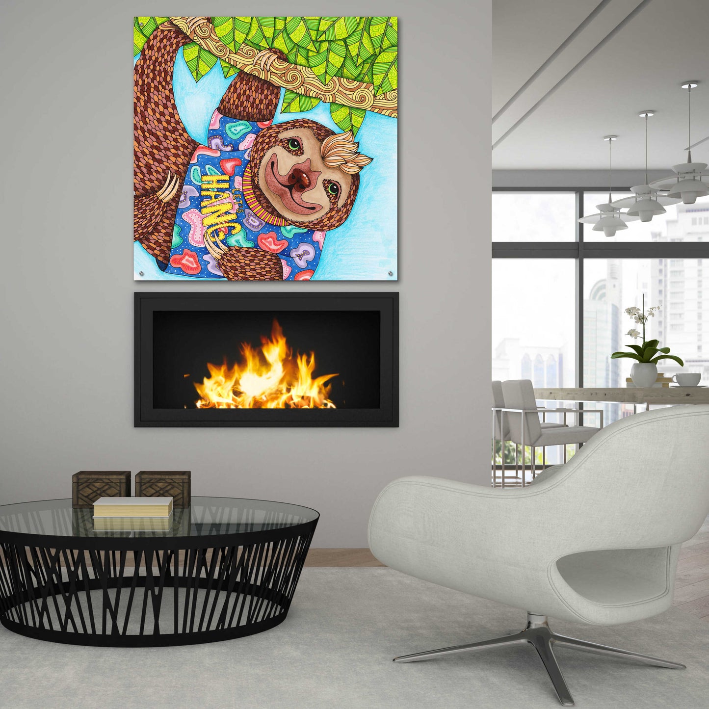 Epic Art 'Irresistible Animals 10 ' by Hello Angel, Acrylic Glass Wall Art,36x36